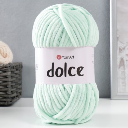 Yarn "Dolce" 100% micropoliester 120m/100g (753 mint)-1