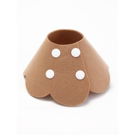 Veterinary collar made of felt "chamomile", size l, brown-4