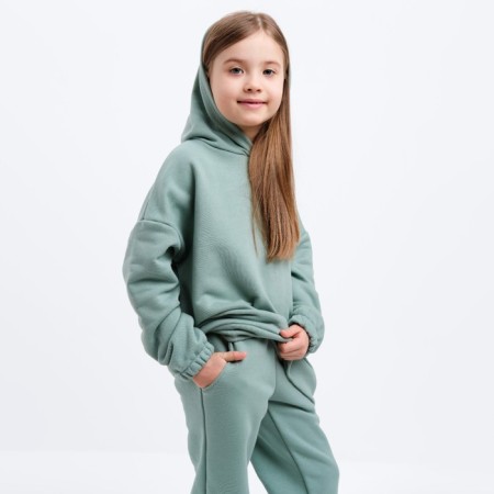 Kids (hoodies, trousers) minku color khaki, height 122 cm-3