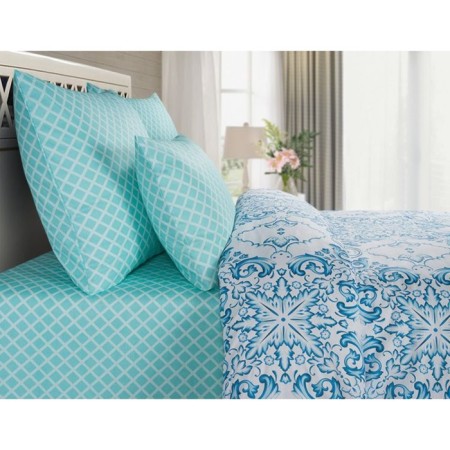 Delphinium bed linen duet, size 240x214 cm, 143x215 cm - 2 pcs, 70x70 cm - 2 pcs-2
