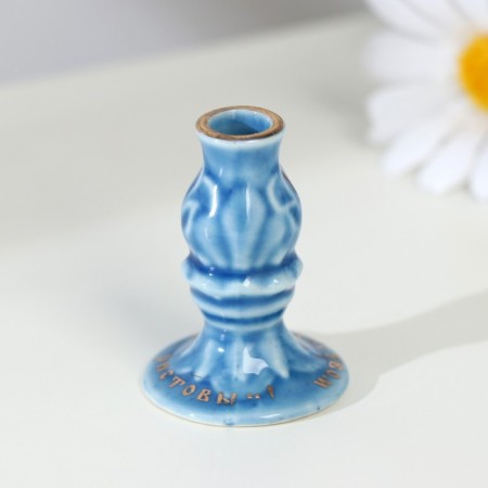Candlestick, gzhel, color, 5x4 cm, mix-1