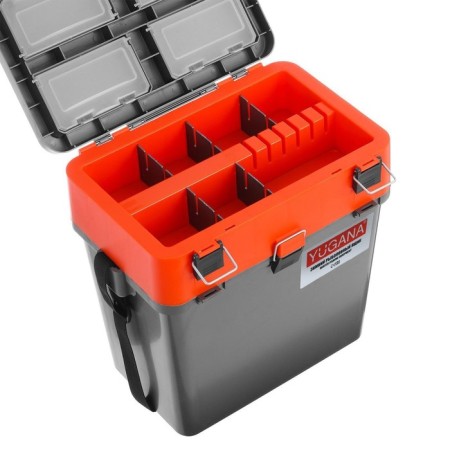 Winter Yugana Box two-section, gray-orange color-3