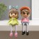 Souvenir Polystone "Bucks in the cap and a girl with a bow" dl. legs, set 2 pcs 6x7x17 cm