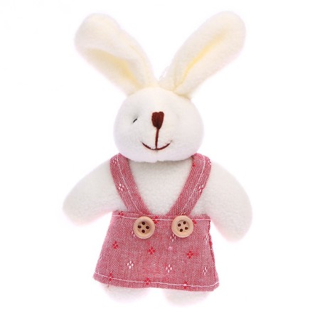 Soft toy "Bunny in a sundress", on a suspension, color mix-2