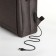 City backpack on a zipper, 2 pockets, with USB, brown color