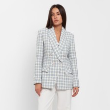 Jacket tweed double -breasted mist p. 46, blue