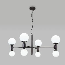 Ceiling Lamp EUROSVET Bubble 30182/8, E27, G9, 8x20W, 1000x760 mm, color black pearls