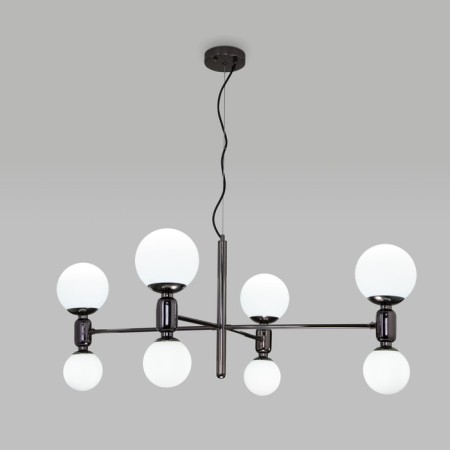Ceiling Lamp EUROSVET Bubble 30182/8, E27, G9, 8x20W, 1000x760 mm, color black pearls