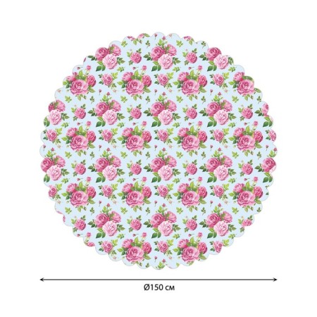 The tablecloth “Bouquet of roses”, round, Saten, d = 150 cm