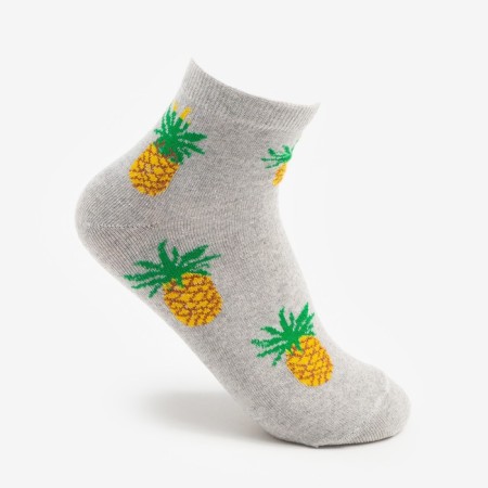 Women's socks "pineapp", gray color, size 23-25