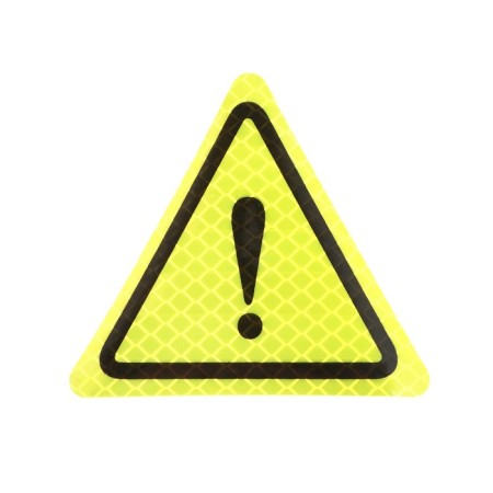 Stick on the car "Exclamation sign", 8 × 8 cm, yellow