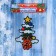 Glass sticker "Olenenok in the Christmas tree" 10.5x15 cm