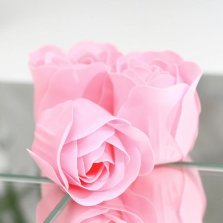 Soap roses, pink, set of 9 pcs.-3