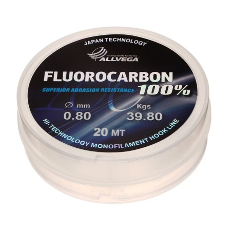 Monophile FX FX FX FLUOROCARBON LESTION 100%, diameter 0.80 mm, test 39.8 kg, 20 m, transparent