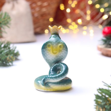 Souvenir "Cobra with the Crown", Gzhel, Color-3