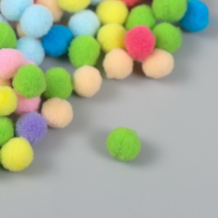 Decor for creativity "Pomponchiki. Tenderness" d = 1 cm set of 100 pcs-1