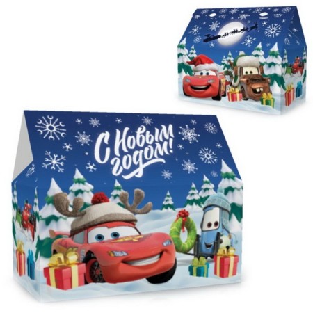 Package-Korobok, "Happy New Year", 37 x 33 x 20 cm, cars-1