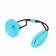 Dog toy "Ellipsoid for treats on the suction cup", 40 x 9 cm, blue