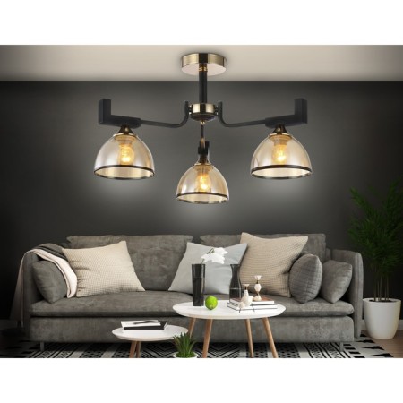 Suspended chandelier Ambrella Light, Traditional, TR9098, 3HE27, Black Color, Gold-1