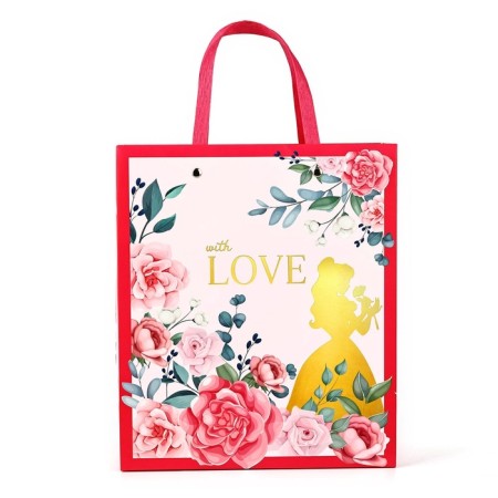 Gift Pack Laminated with embossing "With Love", princesses, 23x27x11.5 cm-1