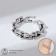Ring "chain" modern, color black silver, dimensionless