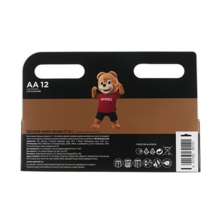 Alkalin battery Opticell, AA, LR6-12BL, 1.5V, blister, 12 pcs-1
