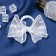 Hair elastic band "Schoolgirl" Bant Transparent in peas, 10 cm, white