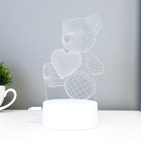 Sensor lamp "Mishutka" LED 7 colors USB/from white batteries-1
