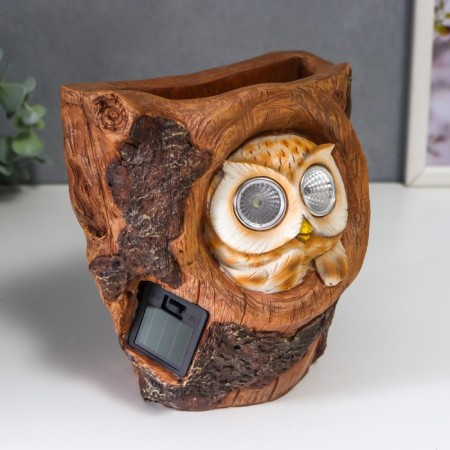 Souvenir Polystone Light "Little Filin in the hollow" from the solar battery 17x12.5x18 cm-2