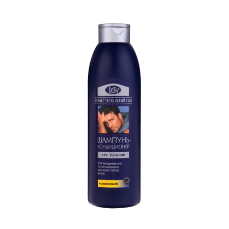 Container shampoo for men Iris Cosmetic, refreshing, 1000 ml