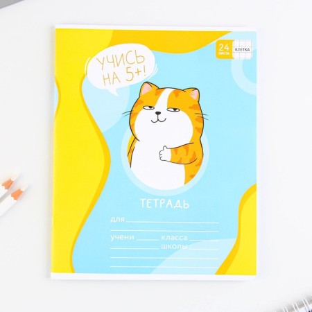 A notebook of 24 sheets A5, on the paper clip “September 1: KOTE”, 5 types of mix, whiteness 96%.-5