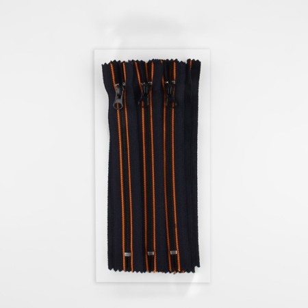 Lightning "Spiral", No. 5, non -proceeding, castle machine, 18 cm, orange/black color-2