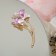 Brooch "Flower" Lily, the color of a lilac-white in gold