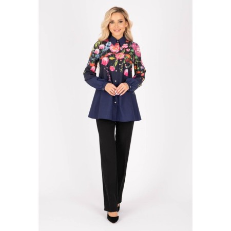 Female blouse, size 46, blue color-10