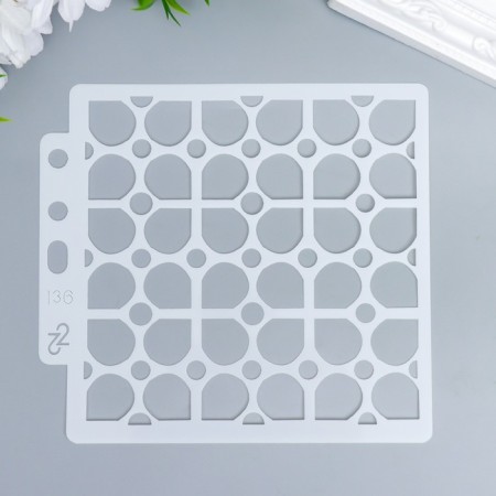 Plastic stencil "Geometry. Lespes" 13x14 cm