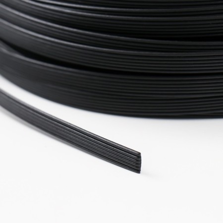Artificial rattan 8 mm 100 m wave (black)-3
