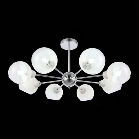 Ceiling EVOLUCE lamp. Sle102702-08. Giorte. 8x40 watts, E14, 79x79x34.5 cm, chromium color-2