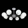 Ceiling EVOLUCE lamp. Sle102702-08. Giorte. 8x40 watts, E14, 79x79x34.5 cm, chromium color