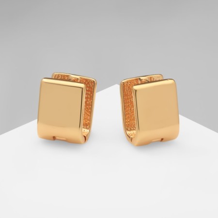 Earrings Metal "Chord" smooth, color gold