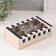 Casket tree with divisions "Roof a house with hearts" Black with white 23x15x7 cm