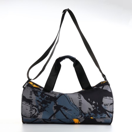 Sports bag, textura, average size, gray/yellow color