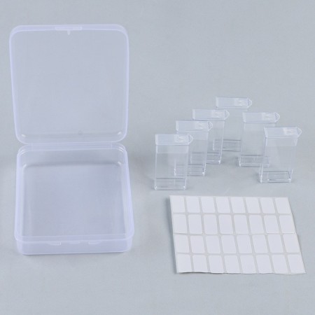 Organizer for storing rhinestones, 6 sections