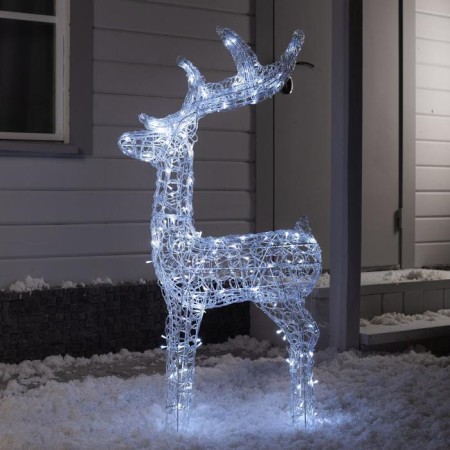 LED figure "Lace Deer" 60 × 105 × 18 cm, metal, 31 V, flicker, glow of white-2