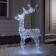 LED figure "Lace Deer" 60 × 105 × 18 cm, metal, 31 V, flicker, glow of white
