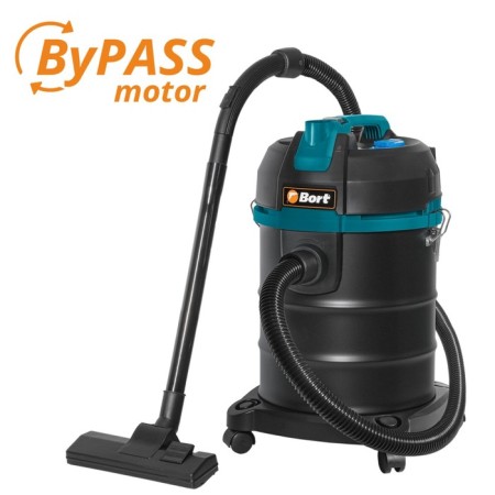Vacuum cleaner BORT BSS-1525, 1500/300 watts, dry/wet cleaning, 25 l, black