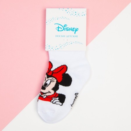 Носки для девочки «Минни Маус», DISNEY, 12-14 см, цвет белый-2
