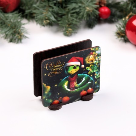 Salvetnik No. 4 "Snake in a hat with tangerines", square-3