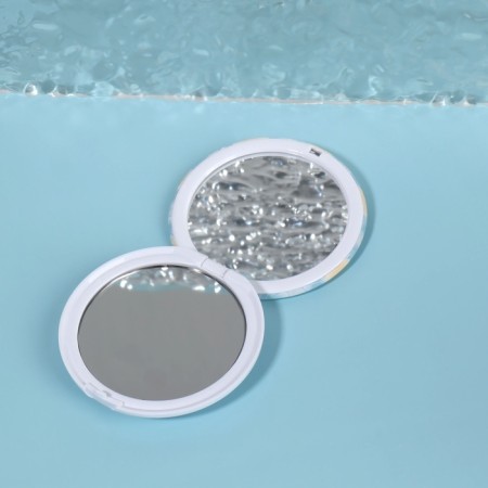 Mirror folding "tenderness", d = 7.5 cm, blue color-2