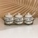 A set of ceramic cans for spices on the metal stand “Leaves”, 200 ml, 3 pcs, white color