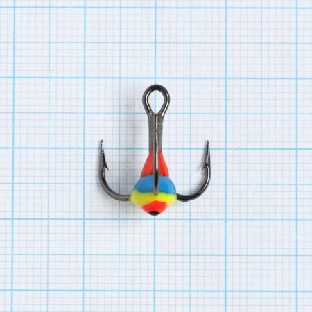 Triple hooks for Lucky John lure with colored drops, color Gyf, No. 06, 10 pcs.-1